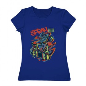 Женская футболка хлопок с принтом Граффити в Курске, 100% хлопок | прямой крой, круглый вырез горловины, длина до линии бедер, слегка спущенное плечо | графити | кислота | психоделика | скейт | скейтборд | спрей