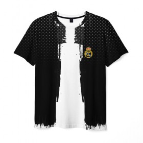 Мужская футболка 3D с принтом Real Madrid sport uniform colo в Курске, 100% полиэфир | прямой крой, круглый вырез горловины, длина до линии бедер | 