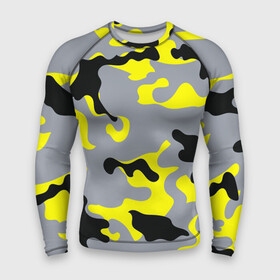 Мужской рашгард 3D с принтом Yellow camouflage в Курске,  |  | camouflage | камуфляж | комуфляж