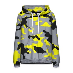 Мужская толстовка 3D с принтом Yellow camouflage в Курске, 100% полиэстер | двухслойный капюшон со шнурком для регулировки, мягкие манжеты на рукавах и по низу толстовки, спереди карман-кенгуру с мягким внутренним слоем. | camouflage | камуфляж | комуфляж