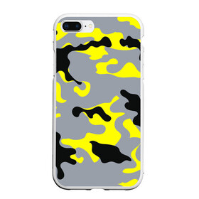 Чехол для iPhone 7Plus/8 Plus матовый с принтом Yellow camouflage в Курске, Силикон | Область печати: задняя сторона чехла, без боковых панелей | camouflage | камуфляж | комуфляж
