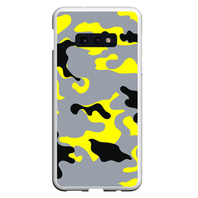 Чехол для Samsung S10E с принтом Yellow camouflage в Курске, Силикон | Область печати: задняя сторона чехла, без боковых панелей | Тематика изображения на принте: camouflage | камуфляж | комуфляж