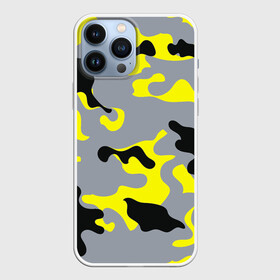 Чехол для iPhone 13 Pro Max с принтом Yellow camouflage в Курске,  |  | Тематика изображения на принте: camouflage | камуфляж | комуфляж