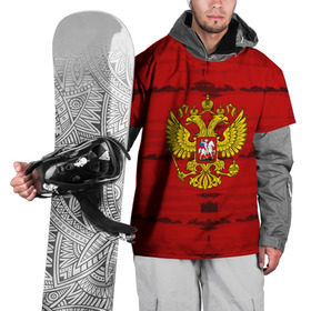 Накидка на куртку 3D с принтом Russia Imperium RED в Курске, 100% полиэстер |  | abstraction | grunge | russia | sport | абстракция | герб | краска | русский | символика рф | спорт | спортивный | триколор | униформа | форма | я русский