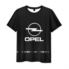 Мужская футболка 3D с принтом Opel sport auto abstract в Курске, 100% полиэфир | прямой крой, круглый вырез горловины, длина до линии бедер | 