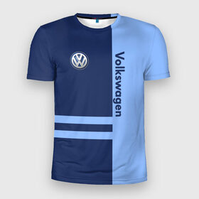 Мужская футболка 3D спортивная с принтом Volkswagen в Курске, 100% полиэстер с улучшенными характеристиками | приталенный силуэт, круглая горловина, широкие плечи, сужается к линии бедра | volkswagen | авто | автомобиль | вольксваген | лого | машина | фолькс ваген | фольксваген | эмблема