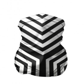Бандана-труба 3D с принтом Кибер Зебра в Курске, 100% полиэстер, ткань с особыми свойствами — Activecool | плотность 150‒180 г/м2; хорошо тянется, но сохраняет форму | black and white stripes | geometry | vest | zebra | геометрия | зебра | тельняшка | черно белая полоска