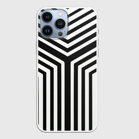 Чехол для iPhone 13 Pro Max с принтом Кибер Зебра в Курске,  |  | Тематика изображения на принте: black and white stripes | geometry | vest | zebra | геометрия | зебра | тельняшка | черно белая полоска
