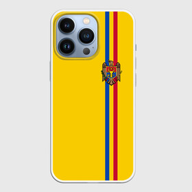 Чехол для iPhone 13 Pro с принтом Молдавия, лента с гербом в Курске,  |  | md | mda | moldova | азия | герб | государство | знак | кишинёв | молдаване | молдавия | молдавский | молдова | надпись | патриот | полосы | республика | символ | снг | страна | флаг | флага | цвета