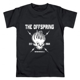 Мужская футболка хлопок с принтом The Offspring est 1984 в Курске, 100% хлопок | прямой крой, круглый вырез горловины, длина до линии бедер, слегка спущенное плечо. | Тематика изображения на принте: offspring | офспринг | оффспринг | рок