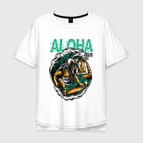 Мужская футболка хлопок Oversize с принтом Алоха в Курске, 100% хлопок | свободный крой, круглый ворот, “спинка” длиннее передней части | для отдыха | для отпуска | доска | море | на доске | пальмы | пляж | серф | серфинг | солнце