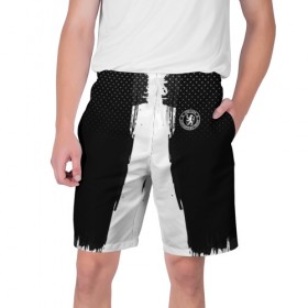 Мужские шорты 3D с принтом Chelsea sport sport uniform в Курске,  полиэстер 100% | прямой крой, два кармана без застежек по бокам. Мягкая трикотажная резинка на поясе, внутри которой широкие завязки. Длина чуть выше колен | 