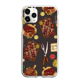 Чехол для iPhone 11 Pro матовый с принтом Вкуснятина в Курске, Силикон |  | барбекю | еда | кулинария | мясо | повар | стейк | шашлык
