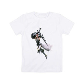 Детская футболка хлопок с принтом Lightning в Курске, 100% хлопок | круглый вырез горловины, полуприлегающий силуэт, длина до линии бедер | Тематика изображения на принте: final fantasy | лайтнинг | последняя фантазия
