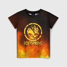 Детская футболка 3D с принтом The Offspring в Курске, 100% гипоаллергенный полиэфир | прямой крой, круглый вырез горловины, длина до линии бедер, чуть спущенное плечо, ткань немного тянется | the offspring | офспринг | оффспринг | рок