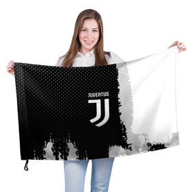 Флаг 3D с принтом JUVENTUS в Курске, 100% полиэстер | плотность ткани — 95 г/м2, размер — 67 х 109 см. Принт наносится с одной стороны | football | soccer | ювентус