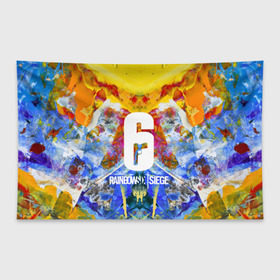 Флаг-баннер с принтом Rainbow six Siege в Курске, 100% полиэстер | размер 67 х 109 см, плотность ткани — 95 г/м2; по краям флага есть четыре люверса для крепления | action | game | rainbow six siege | tom clancys | игры | осада | радуга | радуга 6 | том кленси | шутер