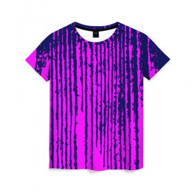 Женская футболка 3D с принтом Pink Underground в Курске, 100% полиэфир ( синтетическое хлопкоподобное полотно) | прямой крой, круглый вырез горловины, длина до линии бедер | 