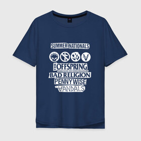 Мужская футболка хлопок Oversize с принтом The Offspring в Курске, 100% хлопок | свободный крой, круглый ворот, “спинка” длиннее передней части | Тематика изображения на принте: 
