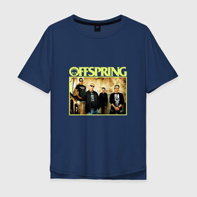 Мужская футболка хлопок Oversize с принтом Группа The Offspring в Курске, 100% хлопок | свободный крой, круглый ворот, “спинка” длиннее передней части | Тематика изображения на принте: offspring | офспринг | оффспринг | рок