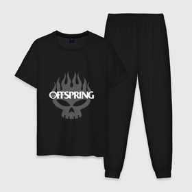 Мужская пижама хлопок с принтом The Offspring в Курске, 100% хлопок | брюки и футболка прямого кроя, без карманов, на брюках мягкая резинка на поясе и по низу штанин
 | the offspring | офспринг | оффспринг | рок