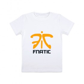 Детская футболка хлопок с принтом Fnatic в Курске, 100% хлопок | круглый вырез горловины, полуприлегающий силуэт, длина до линии бедер | fnatic
