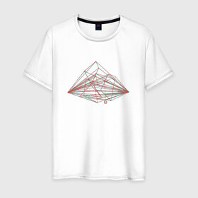 Мужская футболка хлопок с принтом Линии в Курске, 100% хлопок | прямой крой, круглый вырез горловины, длина до линии бедер, слегка спущенное плечо. | авторская | геометрия | дизайн | иллюстрация | линии | принт