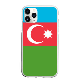 Чехол для iPhone 11 Pro матовый с принтом Азербайджан в Курске, Силикон |  | Тематика изображения на принте: azerbaijan | azrbaycan | звезда | ислам | полумесяц | флаг