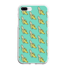 Чехол для iPhone 7Plus/8 Plus матовый с принтом Бааны в Курске, Силикон | Область печати: задняя сторона чехла, без боковых панелей | banana | food | vegan | vegetarian | банан | веган | вегетарианство | еда