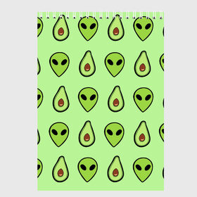 Скетчбук с принтом Green в Курске, 100% бумага
 | 48 листов, плотность листов — 100 г/м2, плотность картонной обложки — 250 г/м2. Листы скреплены сверху удобной пружинной спиралью | alien | food | vegetarian | авокадо | вегетарианство | еда | пришелец