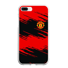 Чехол для iPhone 7Plus/8 Plus матовый с принтом Manchester United в Курске, Силикон | Область печати: задняя сторона чехла, без боковых панелей | football | futbol | manchester | mu | sport | манчестер | мю | спорт | футбол | юнайтед