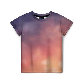 Детская футболка 3D с принтом Абстракция Градиент Текстура в Курске, 100% гипоаллергенный полиэфир | прямой крой, круглый вырез горловины, длина до линии бедер, чуть спущенное плечо, ткань немного тянется | gradient | sky | небо