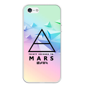 Чехол для iPhone 5/5S матовый с принтом 30 Seconds to Mars в Курске, Силикон | Область печати: задняя сторона чехла, без боковых панелей | 30 seconds to mars | punk | rock | альтернативный хип хоп | группа | инди поп | музыка | музыкальное произведение | ноты | панк | регги | рок | синти поп