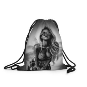 Рюкзак-мешок 3D с принтом Trap girl в Курске, 100% полиэстер | плотность ткани — 200 г/м2, размер — 35 х 45 см; лямки — толстые шнурки, застежка на шнуровке, без карманов и подкладки | девушка | мода | пляж | стиль
