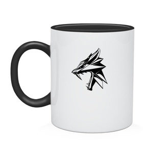 Кружка двухцветная Ведьмак: в Курске, керамика | объем — 330 мл, диаметр — 80 мм. Цветная ручка и кайма сверху, в некоторых цветах — вся внутренняя часть | Тематика изображения на принте: ведьмак | волк | геральт | игра