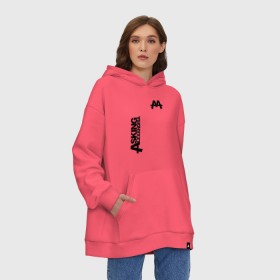 Худи SuperOversize хлопок с принтом Asking Alexandria в Курске, 70% хлопок, 30% полиэстер, мягкий начес внутри | карман-кенгуру, эластичная резинка на манжетах и по нижней кромке, двухслойный капюшон
 | aa | alexandria | asking | аа | александрия | аликсандрия | аскен | аскенг | аскин | аскинг | бен брюс | группа | дэнни уорсноп | метал | музыка | пост | рок | хэви | электроникор