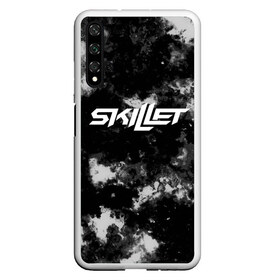 Чехол для Honor 20 с принтом Skillet в Курске, Силикон | Область печати: задняя сторона чехла, без боковых панелей | Тематика изображения на принте: punk | rock | skillet | альтернативный хип хоп | группа | инди поп | музыка | музыкальное произведение | ноты | панк | регги | рок | синти поп