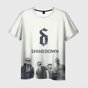 Мужская футболка 3D с принтом Shinedown band в Курске, 100% полиэфир | прямой крой, круглый вырез горловины, длина до линии бедер | 