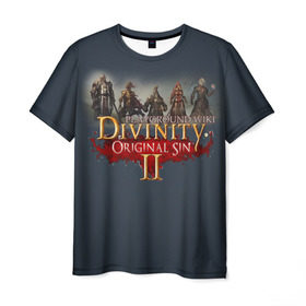 Мужская футболка 3D с принтом Divinity, Original Sin, Божество, Дивинити в Курске, 100% полиэфир | прямой крой, круглый вырез горловины, длина до линии бедер | 