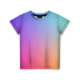 Детская футболка 3D с принтом Абстракция Градиент Текстура в Курске, 100% гипоаллергенный полиэфир | прямой крой, круглый вырез горловины, длина до линии бедер, чуть спущенное плечо, ткань немного тянется | gradient | разноцветный | яркий