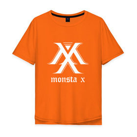 Мужская футболка хлопок Oversize с принтом MONSTA X_5 в Курске, 100% хлопок | свободный крой, круглый ворот, “спинка” длиннее передней части | monsta x | монст х