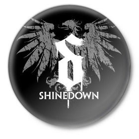 Значок с принтом Shinedown в Курске,  металл | круглая форма, металлическая застежка в виде булавки | 