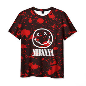 Мужская футболка 3D с принтом NIRVANA в Курске, 100% полиэфир | прямой крой, круглый вырез горловины, длина до линии бедер | nirvana | punk | rock | альтернативный хип хоп | группа | инди поп | музыка | музыкальное произведение | ноты | панк | регги | рок | синти поп