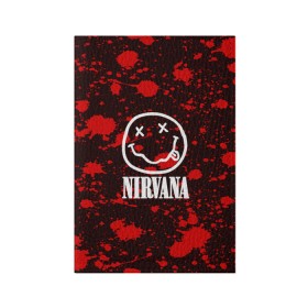 Обложка для паспорта матовая кожа с принтом NIRVANA в Курске, натуральная матовая кожа | размер 19,3 х 13,7 см; прозрачные пластиковые крепления | nirvana | punk | rock | альтернативный хип хоп | группа | инди поп | музыка | музыкальное произведение | ноты | панк | регги | рок | синти поп