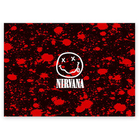 Поздравительная открытка с принтом NIRVANA в Курске, 100% бумага | плотность бумаги 280 г/м2, матовая, на обратной стороне линовка и место для марки
 | nirvana | punk | rock | альтернативный хип хоп | группа | инди поп | музыка | музыкальное произведение | ноты | панк | регги | рок | синти поп