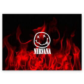 Поздравительная открытка с принтом NIRVANA в Курске, 100% бумага | плотность бумаги 280 г/м2, матовая, на обратной стороне линовка и место для марки
 | nirvana | punk | rock | альтернативный хип хоп | группа | инди поп | музыка | музыкальное произведение | ноты | панк | регги | рок | синти поп