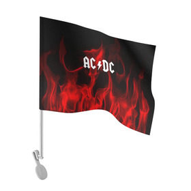 Флаг для автомобиля с принтом AC DC в Курске, 100% полиэстер | Размер: 30*21 см | ac dc | punk | rock | альтернативный хип хоп | группа | инди поп | музыка | музыкальное произведение | ноты | панк | регги | рок | синти поп