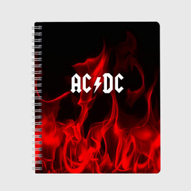 Тетрадь с принтом AC DC в Курске, 100% бумага | 48 листов, плотность листов — 60 г/м2, плотность картонной обложки — 250 г/м2. Листы скреплены сбоку удобной пружинной спиралью. Уголки страниц и обложки скругленные. Цвет линий — светло-серый
 | ac dc | punk | rock | альтернативный хип хоп | группа | инди поп | музыка | музыкальное произведение | ноты | панк | регги | рок | синти поп