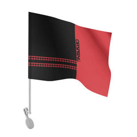 Флаг для автомобиля с принтом The Offspring в Курске, 100% полиэстер | Размер: 30*21 см | the offspring | офспринг | оффспринг | рок