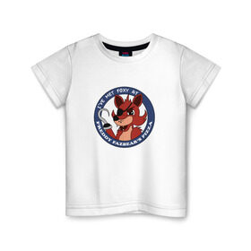 Детская футболка хлопок с принтом foxy в Курске, 100% хлопок | круглый вырез горловины, полуприлегающий силуэт, длина до линии бедер | 5 ночей с фредди | five nights at freddy
